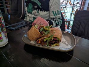 Vegan kebab at Church - Temple of Fun in Sheffield
