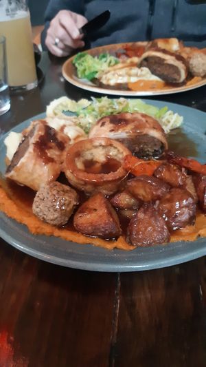 Best vegan Sunday roast ever absolutely amazing #Veganuary at Church - Temple of Fun in Sheffield