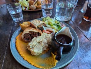 Love the individual gravy boats! at Church - Temple of Fun in Sheffield