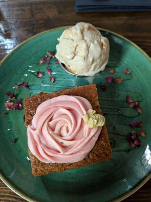 May's dessert of the month 'Honeybee Cake' at Church - Temple of Fun in Sheffield