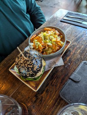 Vegan 'chicken' burger at Church - Temple of Fun in Sheffield