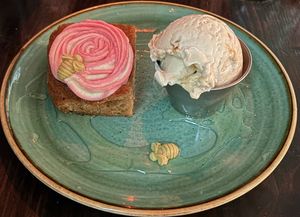 21 May 2025 - Honey Bee Cake (obvs vegan, no honey in this beauty) at Church - Temple of Fun in Sheffield