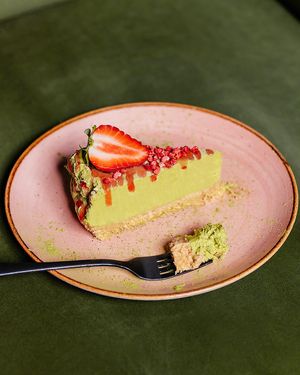 Spring cheesecake flavour - matcha at Church - Temple of Fun in Sheffield