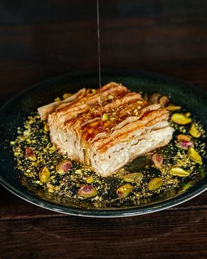April dessert of the month - Crinkle Cake at Church - Temple of Fun in Sheffield