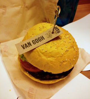 The Van Gogh burger. Yum! at Vita Italian Burger in Milan