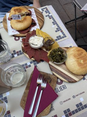 Sandwich from the “make your own” part of the menu  at Pan8 in Bologna