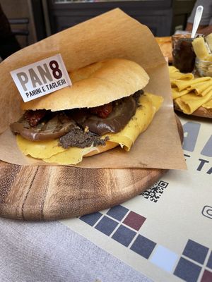 Vegan Panini at Pan8 in Bologna