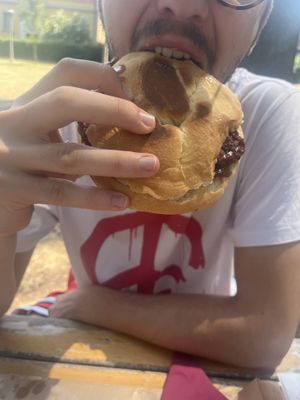 panino con formaggio veg, pomodorini secchi e cipolle caramellate   at Pan8 in Bologna
