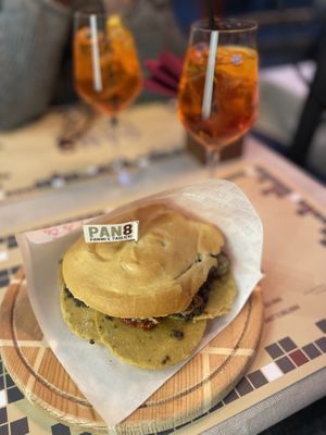 Vegan bread for 9 euro was just ok - very oily   at Pan8 in Bologna