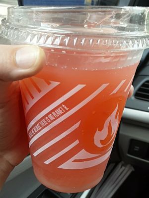 Regular (16 oz) Blood Orange All-Natural Lemonade at Blaze Pizza in Lincoln