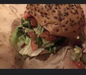 Vegan burger  at Bareburger in Forest Hills