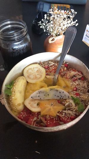 Mango bowl at Farm To Table in Tulum