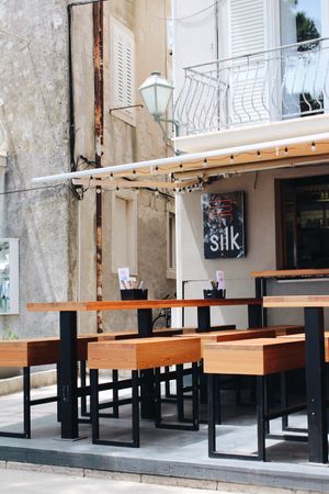 Outdoor Seating 🌱 at Silk in Korcula