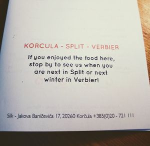 3 locations at Silk in Korcula