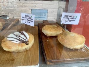 Vegan selection at Happy Donuts in West London