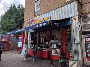 Donut shop at Happy Donuts in West London