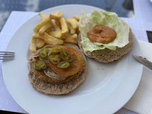 Veganer Burger  at Sierra y Cal in Olvera