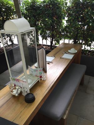 Garden area seating  at Cafe Forty One in West London