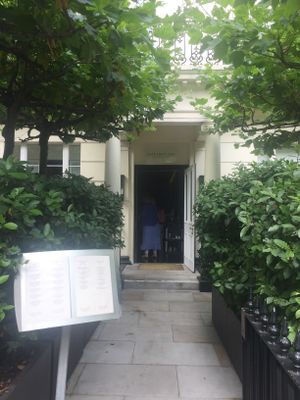 Entrance  at Cafe Forty One in West London