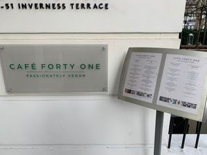 Menu at Cafe Forty One in West London