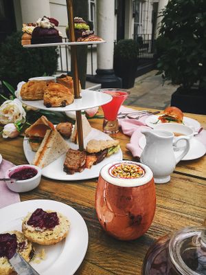Al fresco vegan Afternoon Tea and delicious mocktails at Cafe Forty One in West London