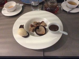 The chocolate pear, scrumptious if not enormous! at Cafe Forty One in West London