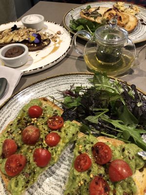 Avo toast, pancakes and omelette  at Cafe Forty One in West London