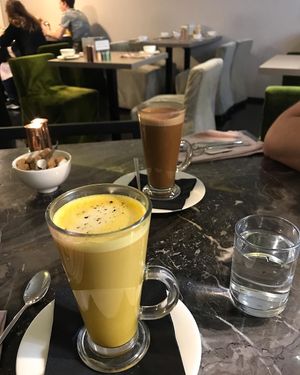 Turmeric latte at Cafe Forty One in West London