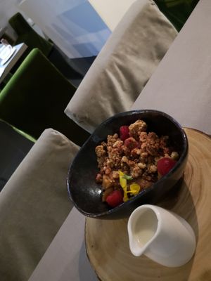 Afternoon crumble at Cafe Forty One in West London