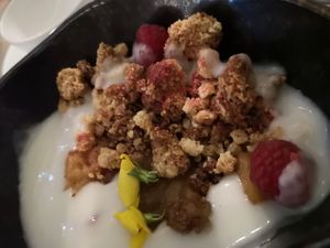 Afternoon crumble at Cafe Forty One in West London