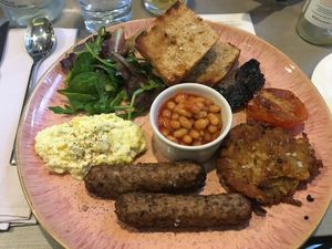 Full English breakfast £12 at Cafe Forty One in West London
