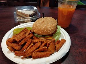 TNK burger at TNK Vegan Cafe in Modesto