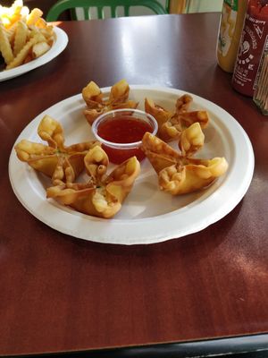 Wonton at TNK Vegan Cafe in Modesto