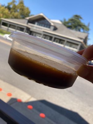 Flan at TNK Vegan Cafe in Modesto