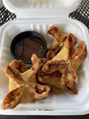 Cheese Puffs - sauce is bad, puffs are ok if not over cooked at TNK Vegan Cafe in Modesto