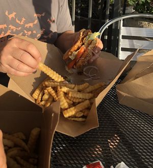 TNK Beyond burger at TNK Vegan Cafe in Modesto