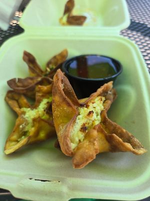 Cheese wonton at TNK Vegan Cafe in Modesto
