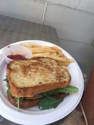 Club sandwich  at TNK Vegan Cafe in Modesto