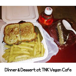 TNK Club Sandwich! Delish! at TNK Vegan Cafe in Modesto