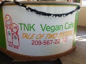 Inside at TNK Vegan Cafe in Modesto
