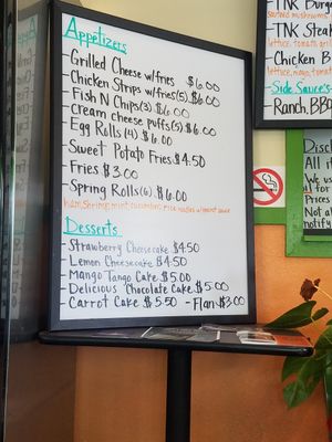 Appetizers and desserts at TNK Vegan Cafe in Modesto