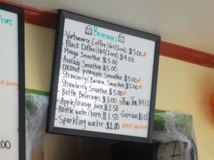 Beverages at TNK Vegan Cafe in Modesto