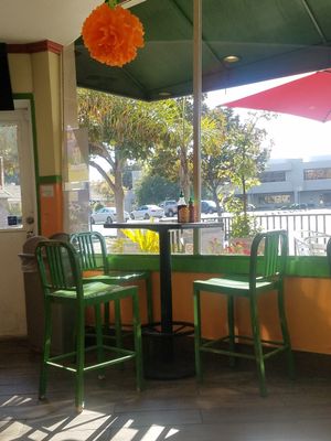 Window at TNK Vegan Cafe in Modesto