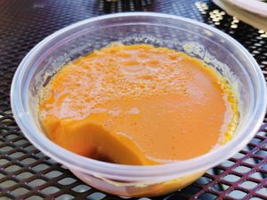 Flan at TNK Vegan Cafe in Modesto