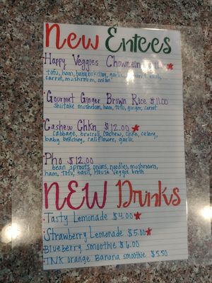 New Entrees and New Drinks at TNK Vegan Cafe in Modesto