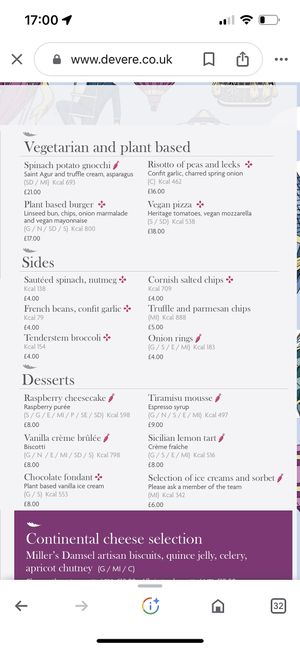 Risotto says it’s vegan but isn’t - chocolate fondant is great   at The Lakeside Brasserie in Cirencester