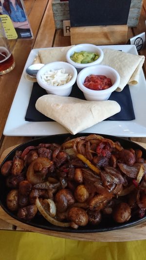 Vegan fajitas at The Lakeside Brasserie in Cirencester