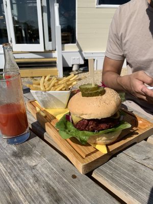 Tree hugger burger at The Lakeside Brasserie in Cirencester