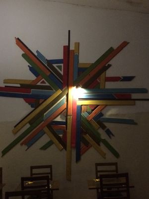 Entrance art at Le Bazoff in Dakar