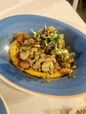 Shitake en crema de zanahorias   at Takuara in Badalona